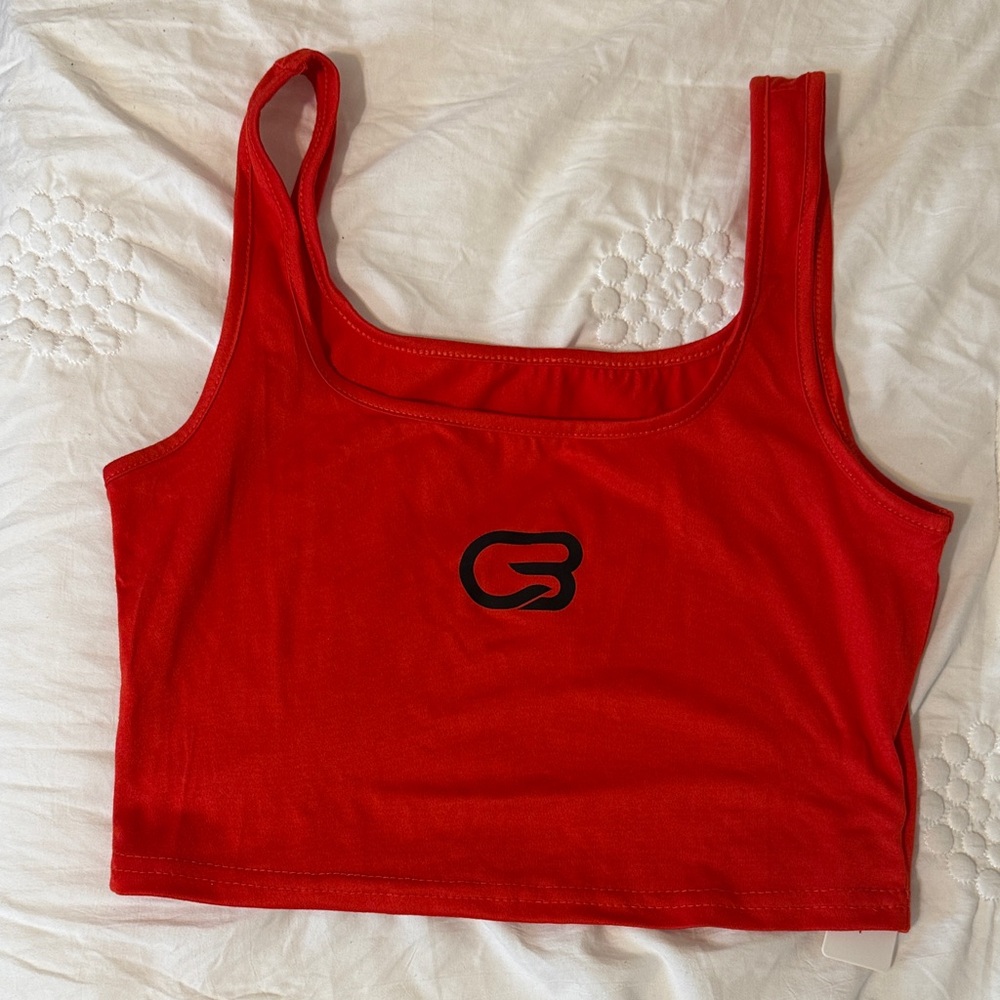 Cyclebar Red Women's crop tank